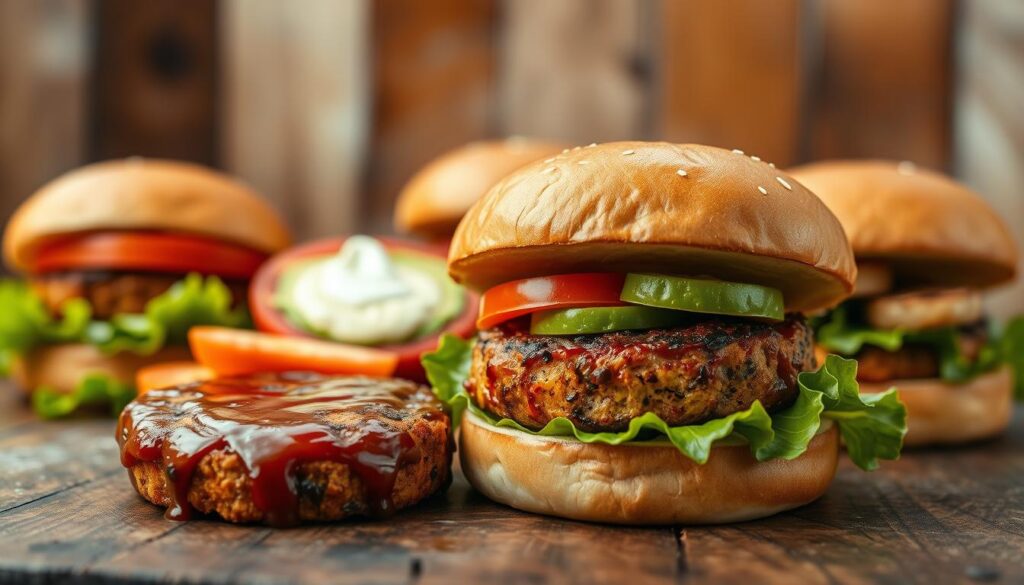 BBQ Tofu Burger variations