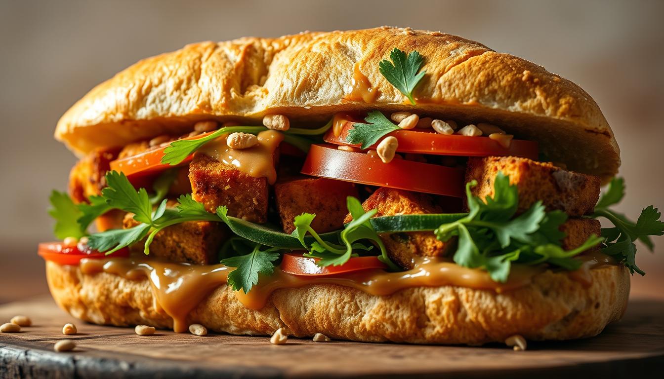 Thai Peanut Tofu Sandwich