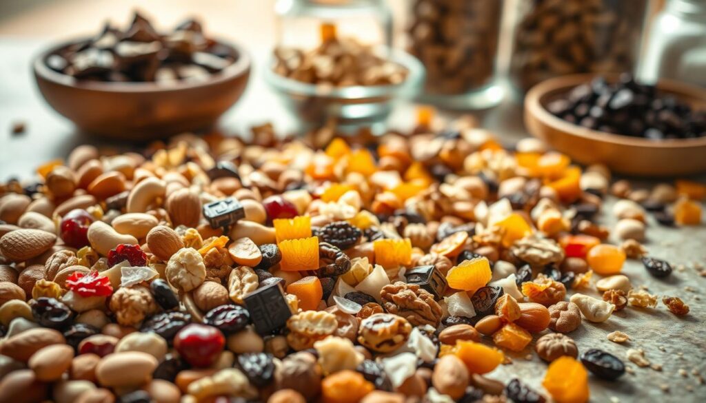 key ingredients for vegan trail mix cookies