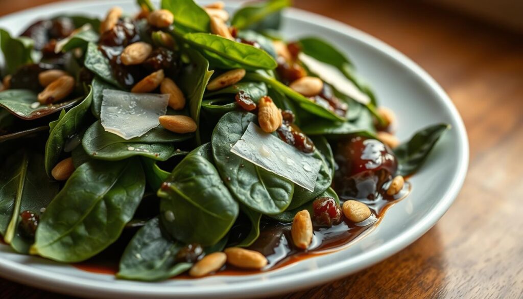 spinach salad with balsamic dressing