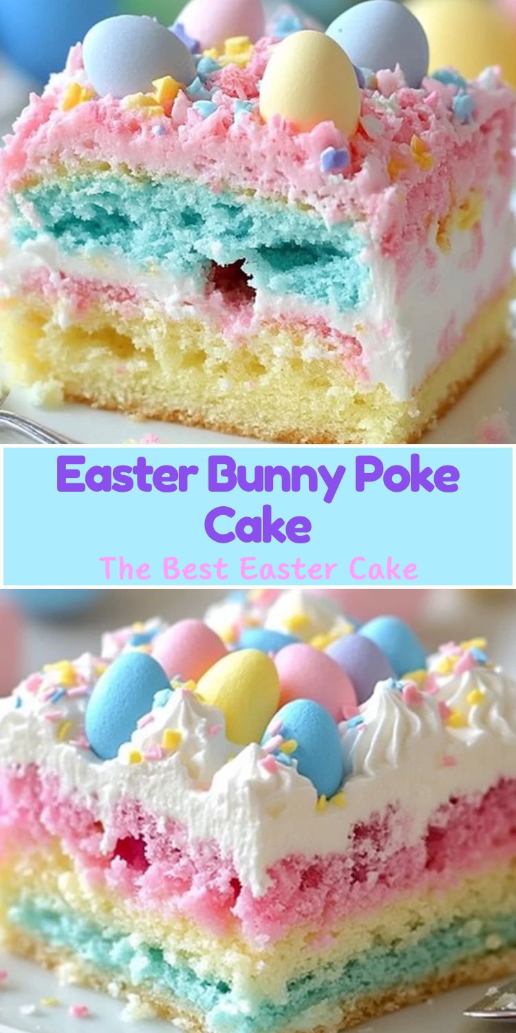 Easter Bunny Poke Cake