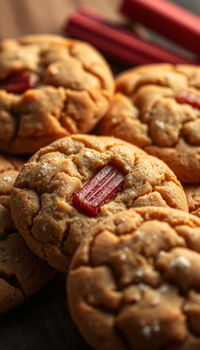 Brown Sugar Rhubarb Cookies