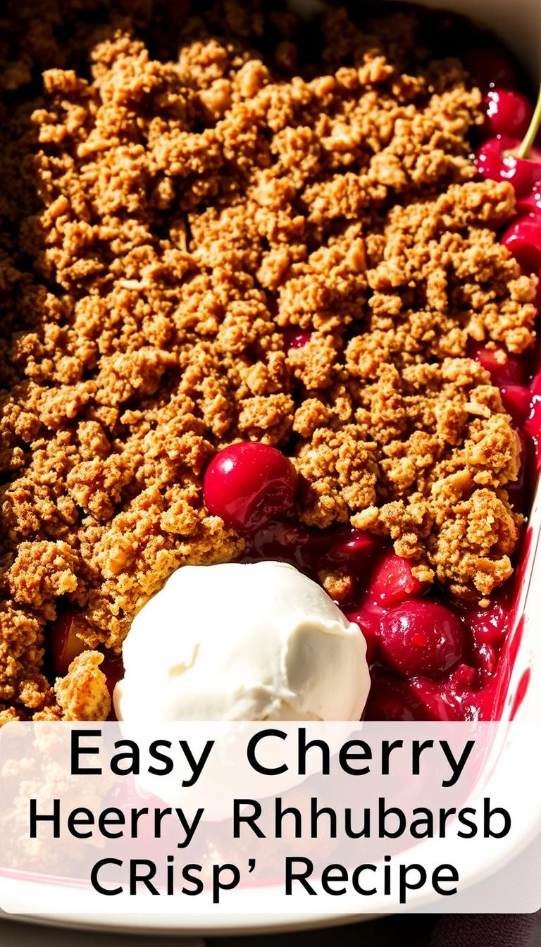 Cherry Rhubarb Crisp