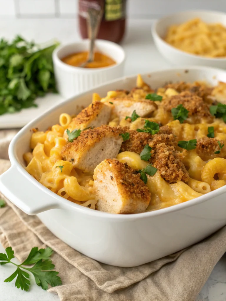 Copycat Applebee’s Honey Pepper Chicken Mac and Cheese