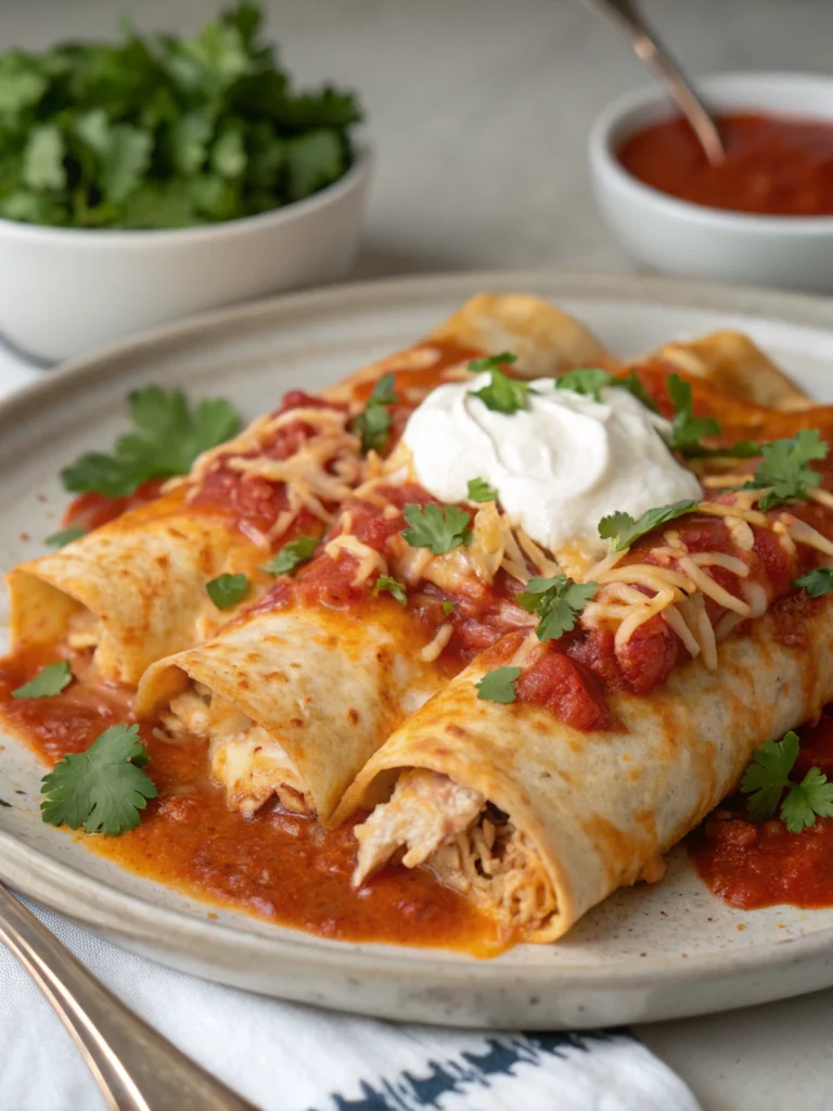Cream Cheese Chicken Enchiladas