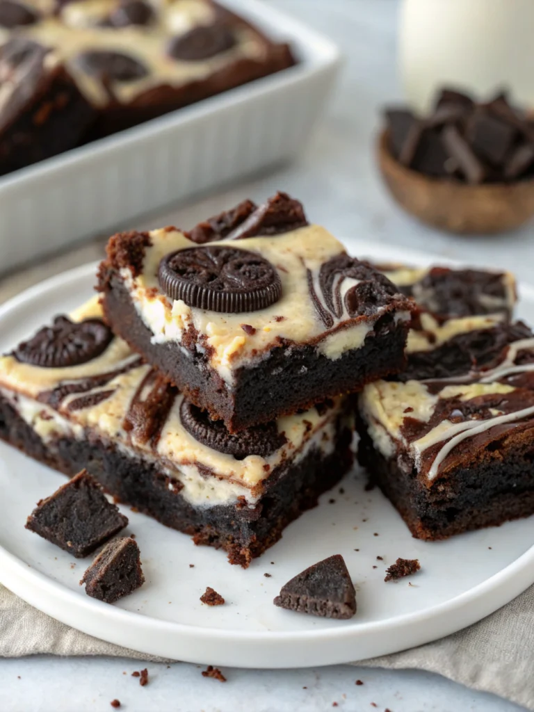 Cream Cheese Oreo Brownies