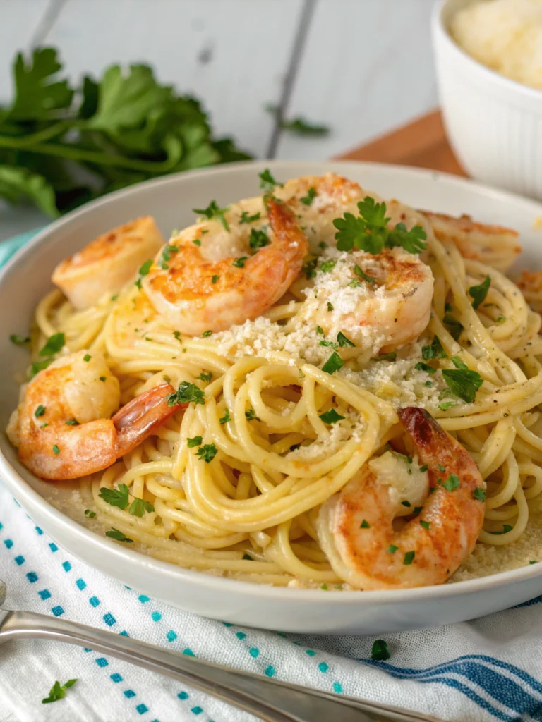 Creamy Garlic Shrimp Pasta