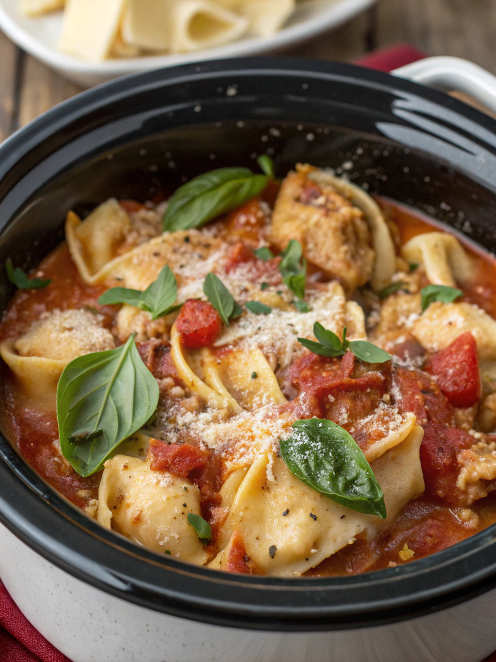 Crockpot Chicken Tortellini