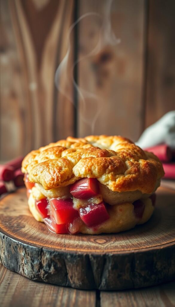 Easy Rhubarb Cobbler Dessert