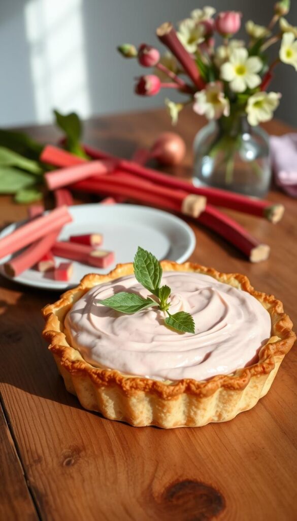 Easy Rhubarb Cream Pie Spring Dessert