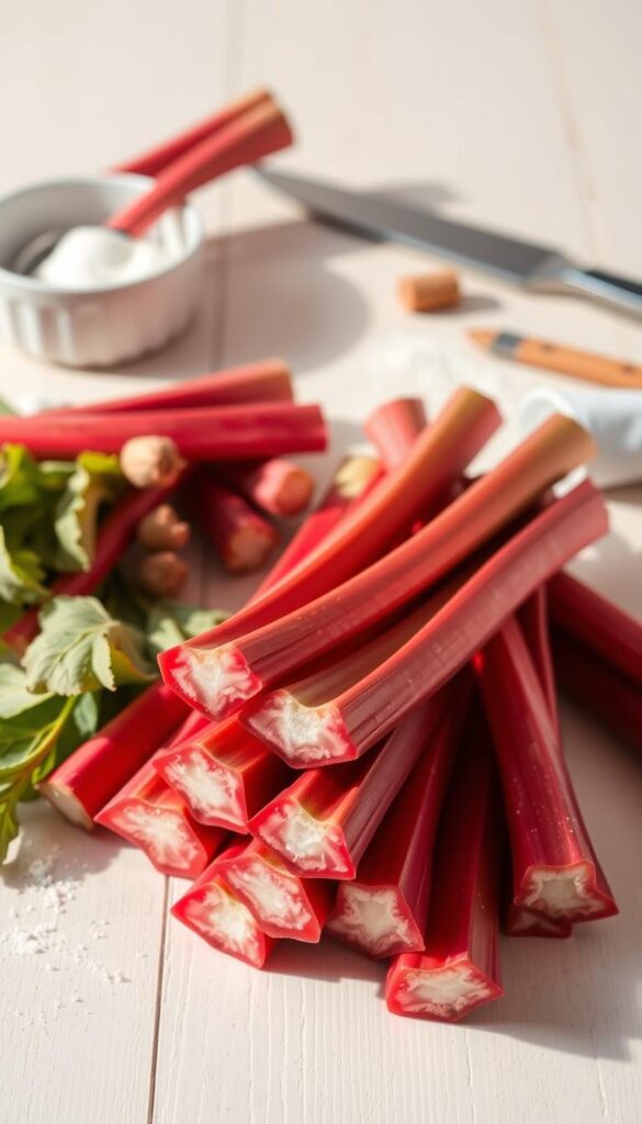 Fresh Rhubarb Ingredients