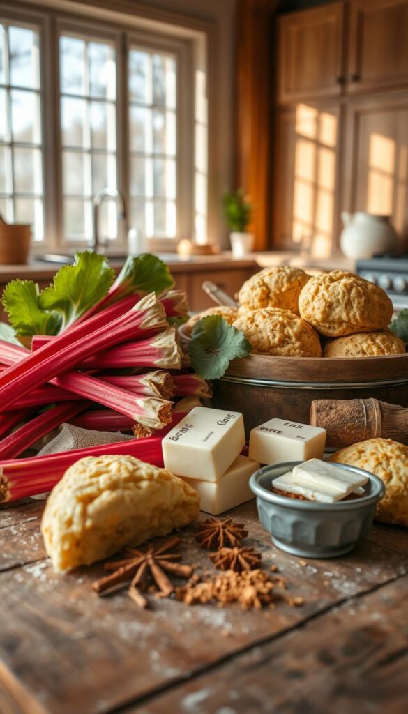 Fresh Rhubarb Scone Ingredients