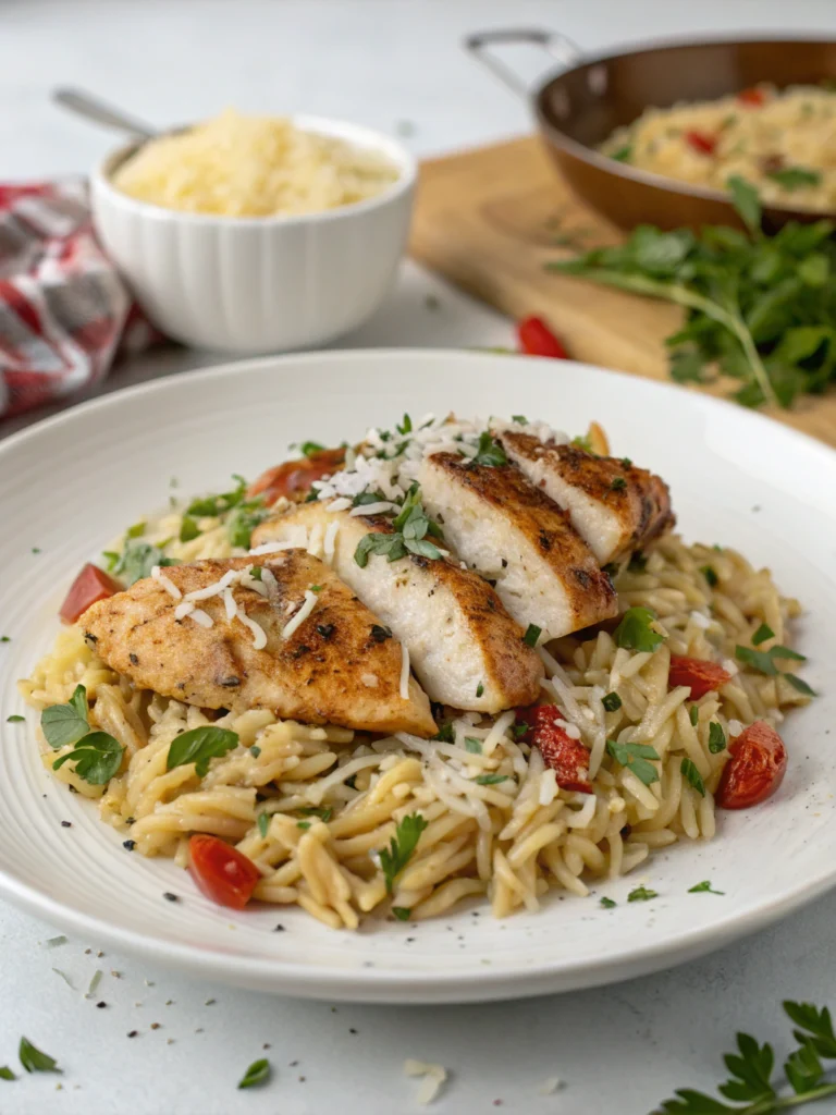 High Protein Chicken Orzo