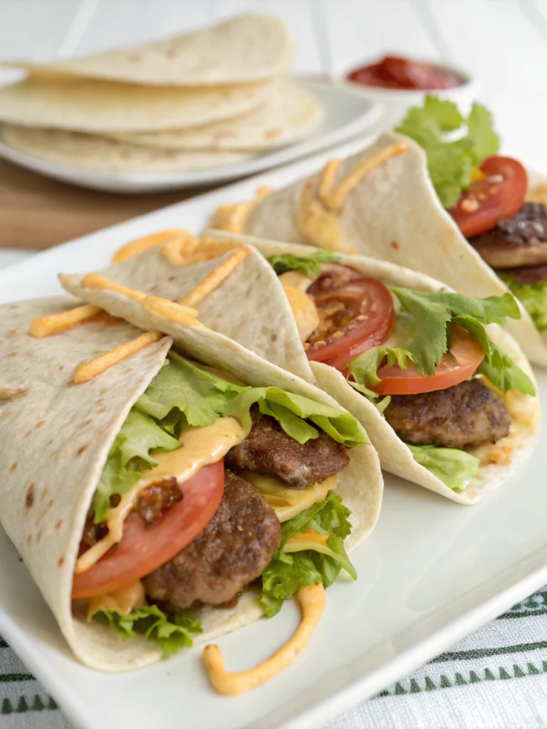 Homemade Big Mac Wraps