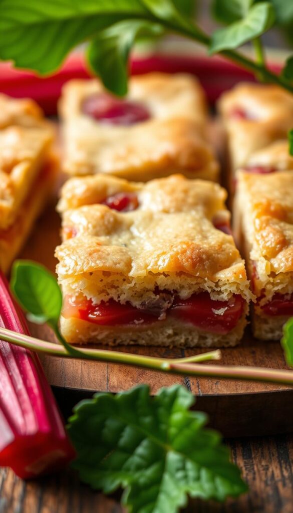 Rhubarb Custard Bars Recipe