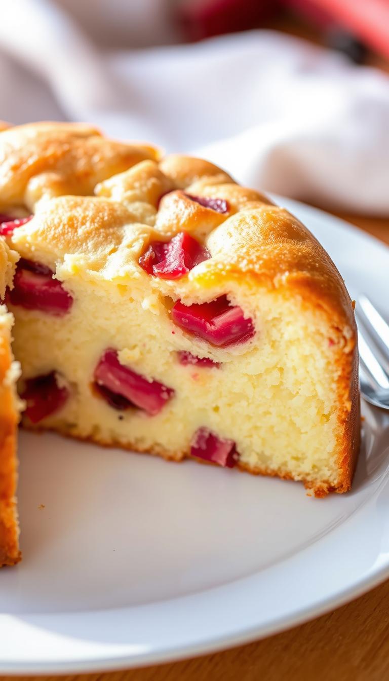 Rhubarb Custard Cake