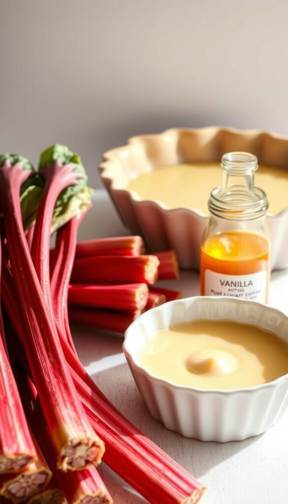 Rhubarb Custard Pie Ingredients