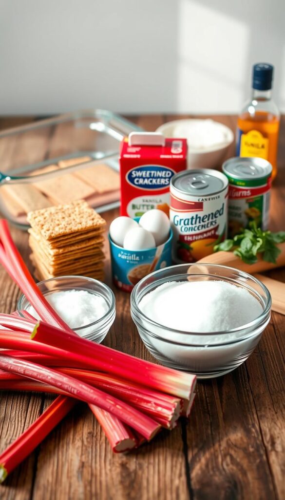 Rhubarb Dump Cake Ingredients