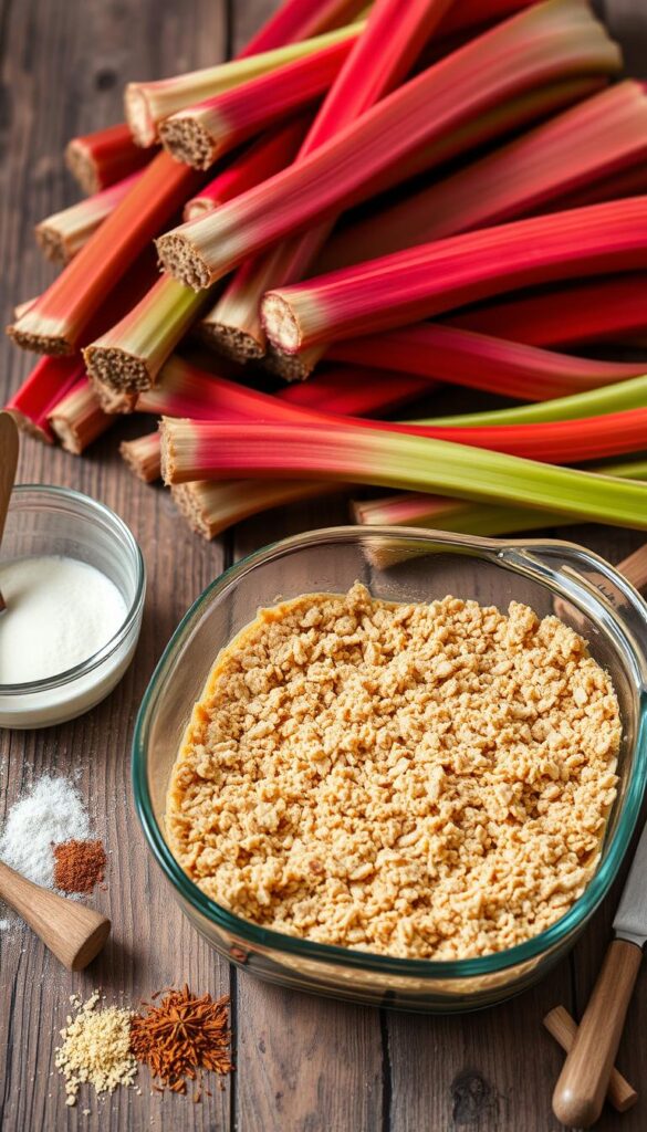 Rhubarb Square Ingredients