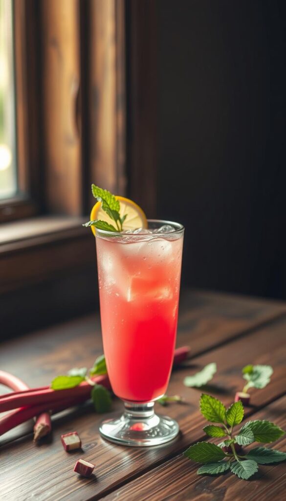 Simple Rhubarb Cocktail Summer Drink