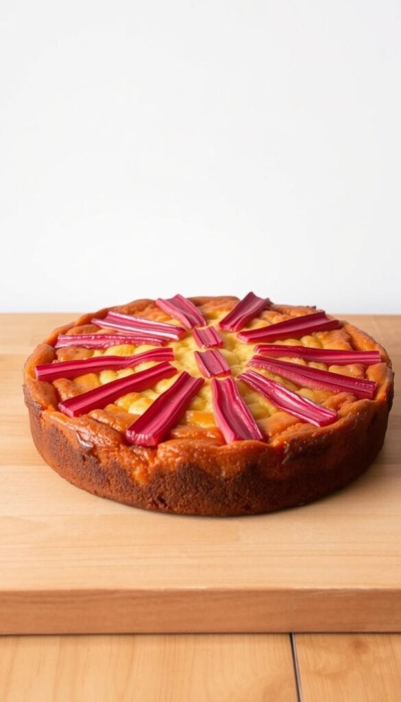 Simple Rhubarb Upside Down Cake