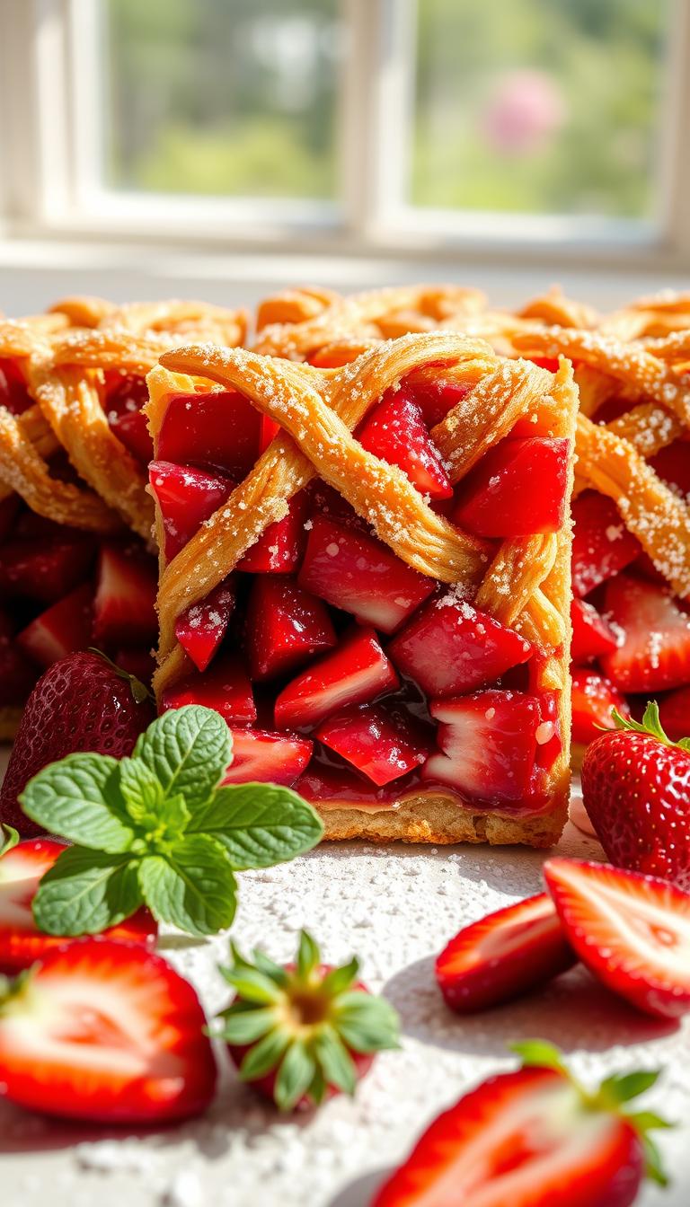 Strawberry Rhubarb Bars