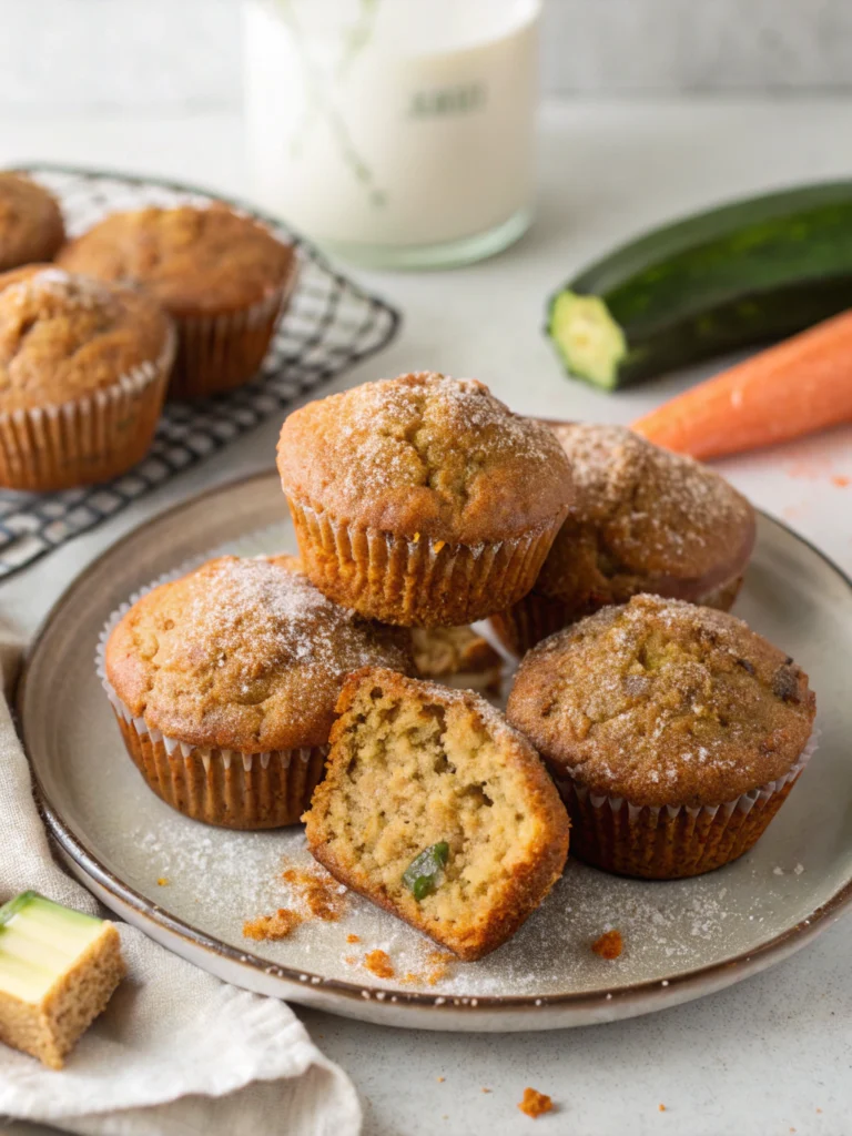 Carrot Cake Zucchini Muffins