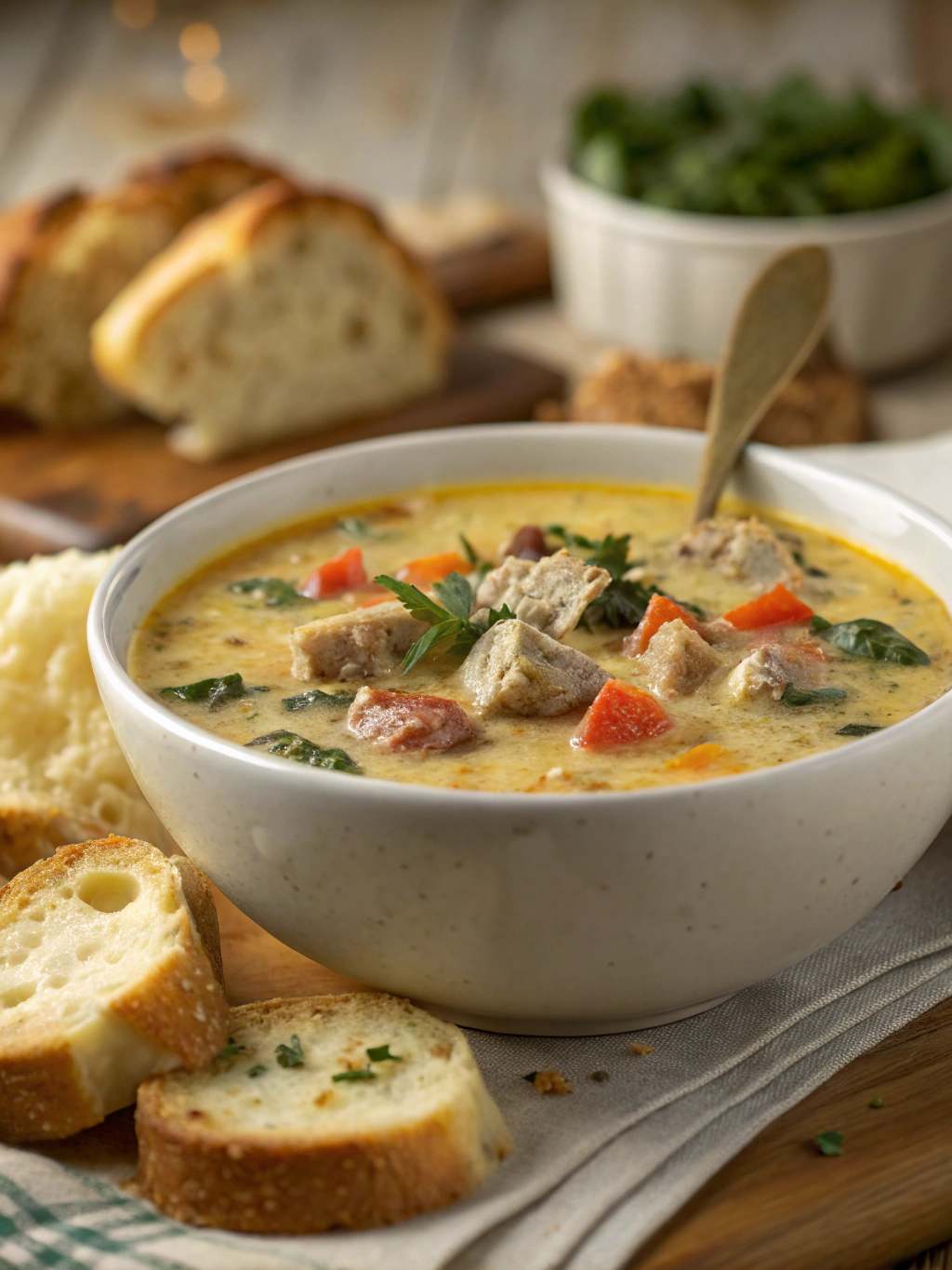 Creamy Parmesan Italian Sausage Soup