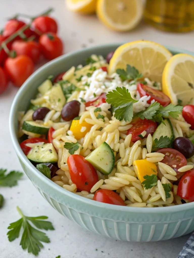 Lemon Orzo Pasta Salad