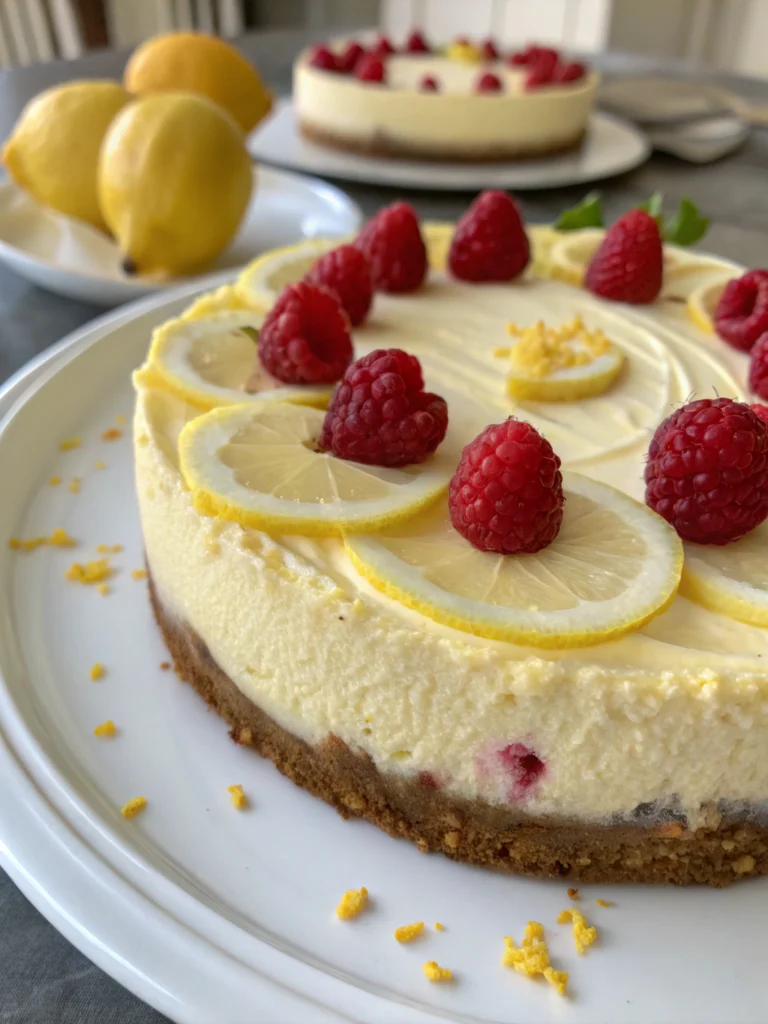 Lemon Raspberry Cheesecake
