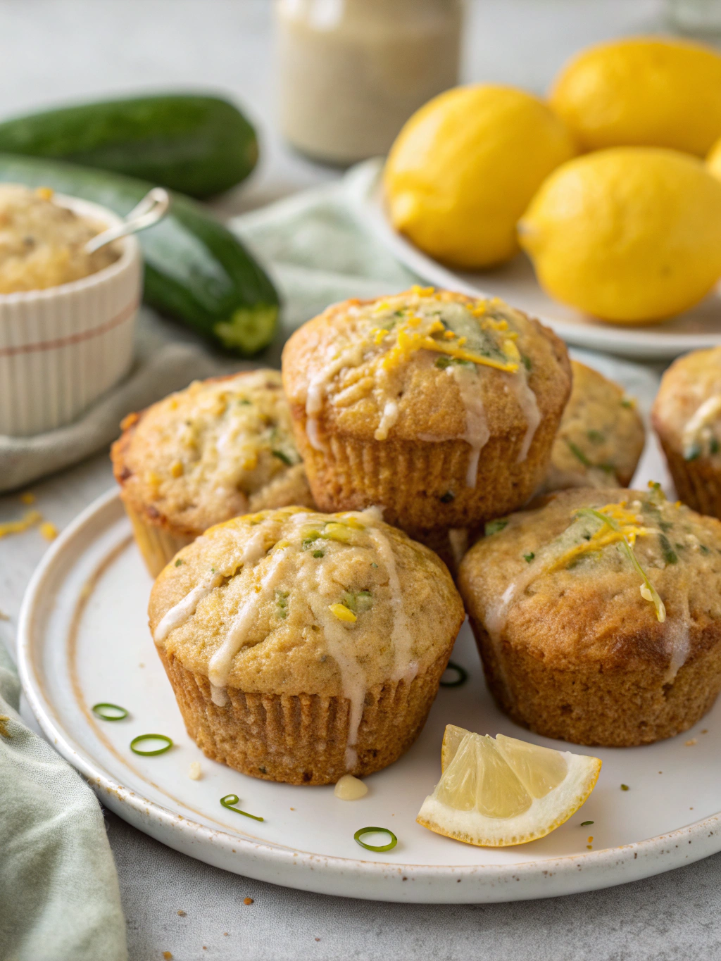 Lemon Zucchini Muffins
