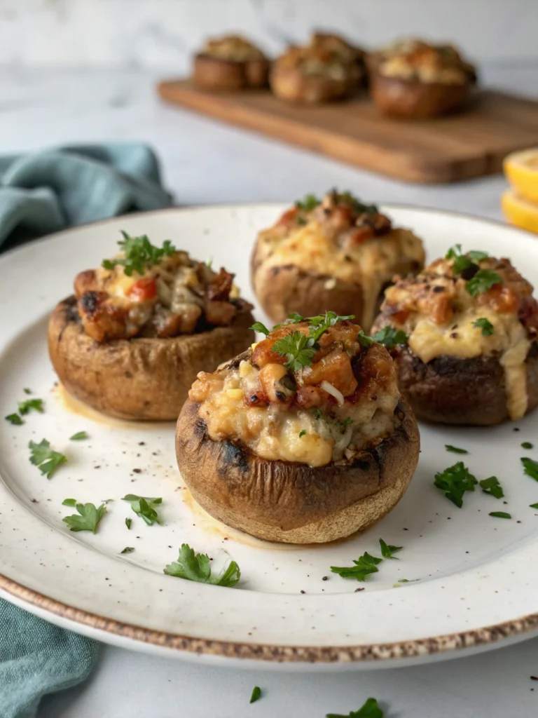 Longhorn Stuffed Mushrooms