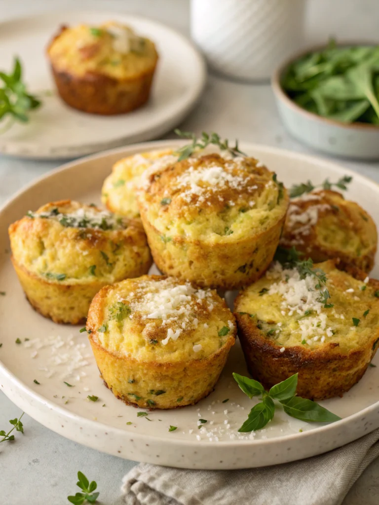 Parmesan Zucchini Potato Muffins