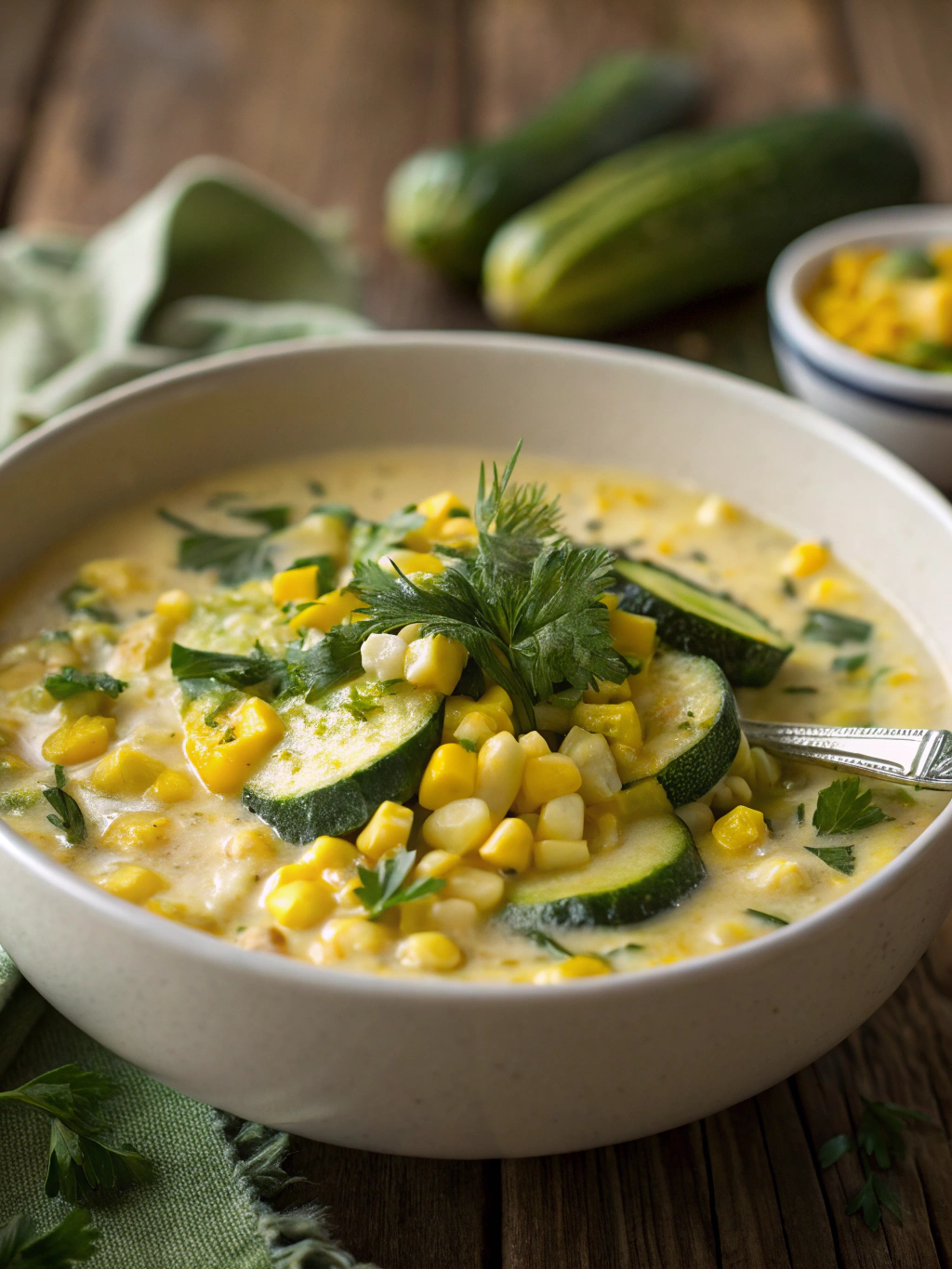 Summer Corn and Zucchini Chowder