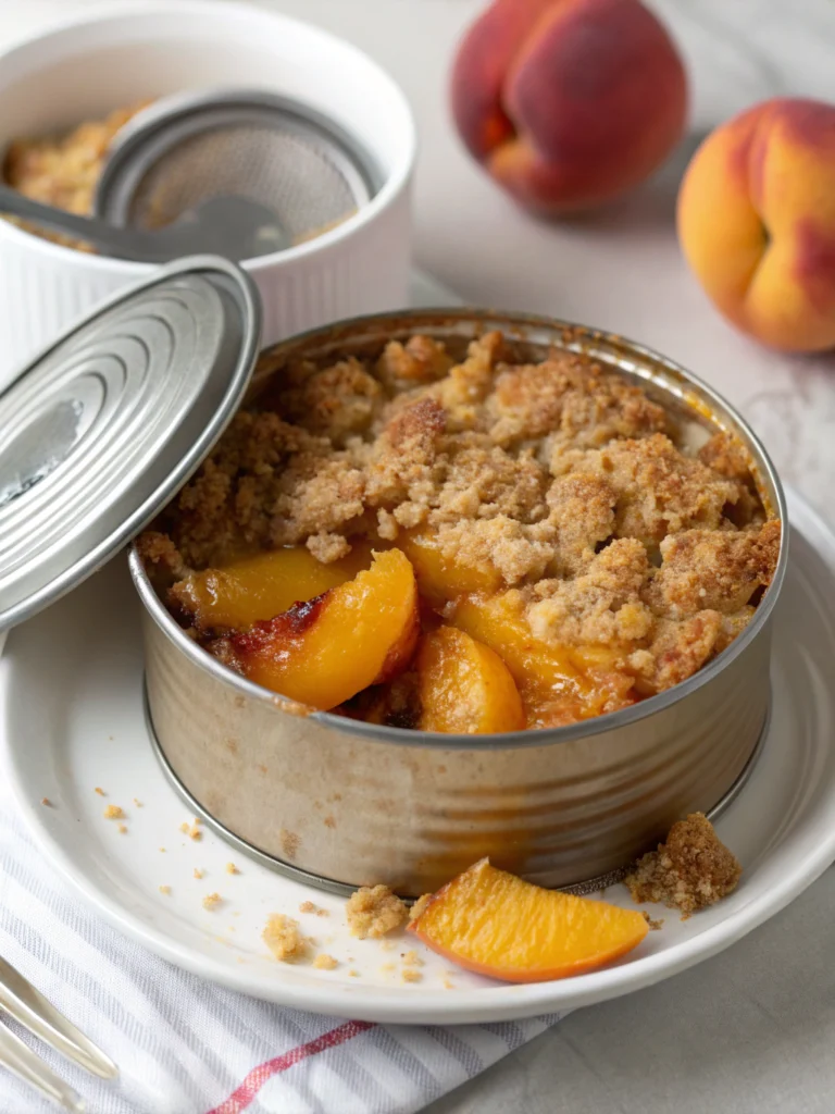 canned peach cobbler