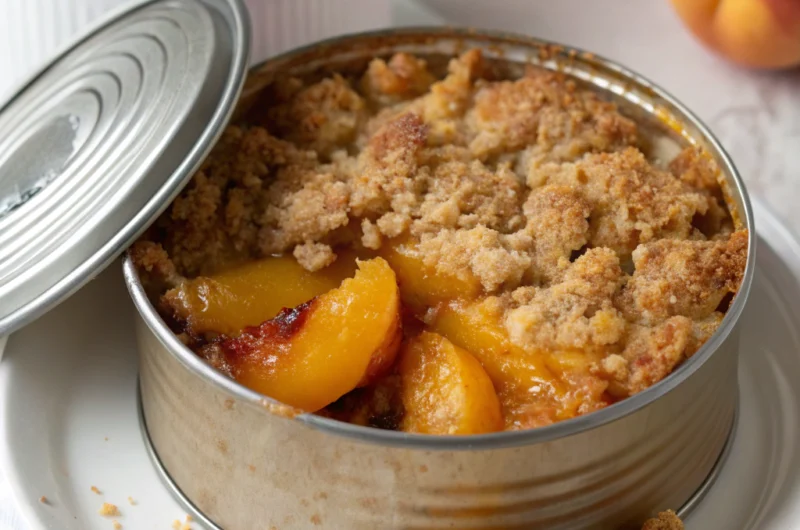 canned peach cobbler