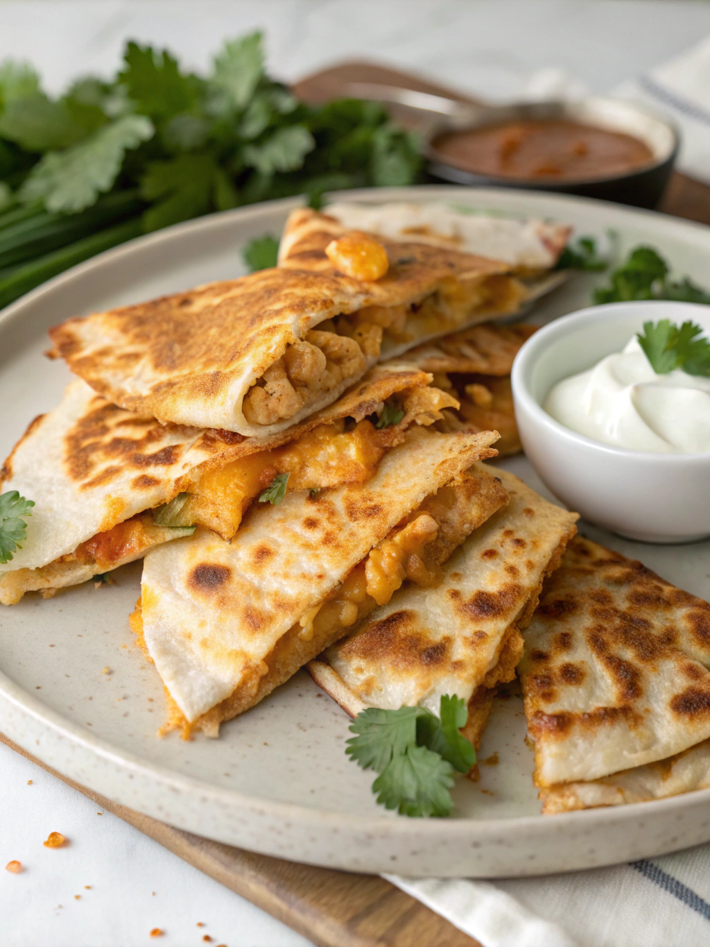 chicken quesadillas