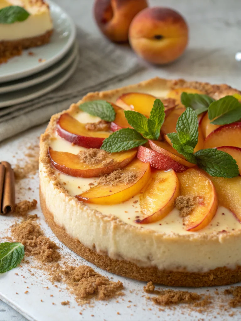 peach cheesecake