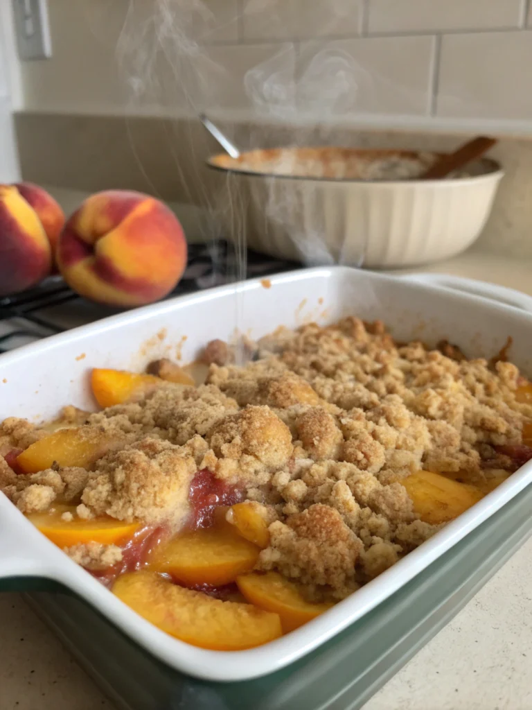 peach cobbler dump cake