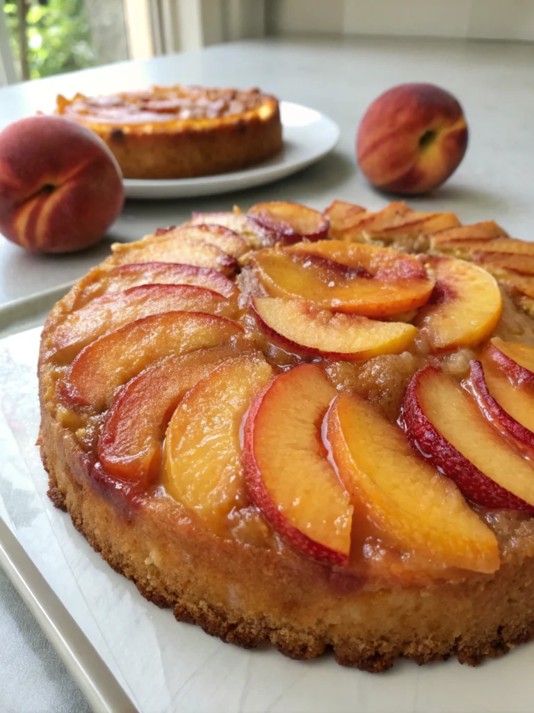 peach upside down cake