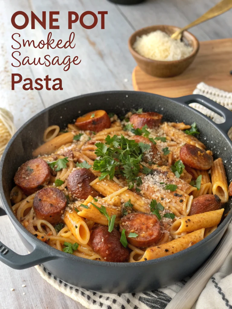 One Pot Smoked Sausage Pasta