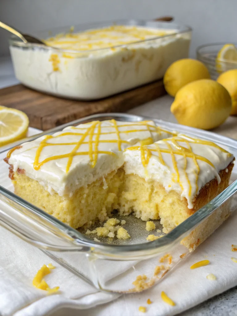 lemon dump cake with cream cheese