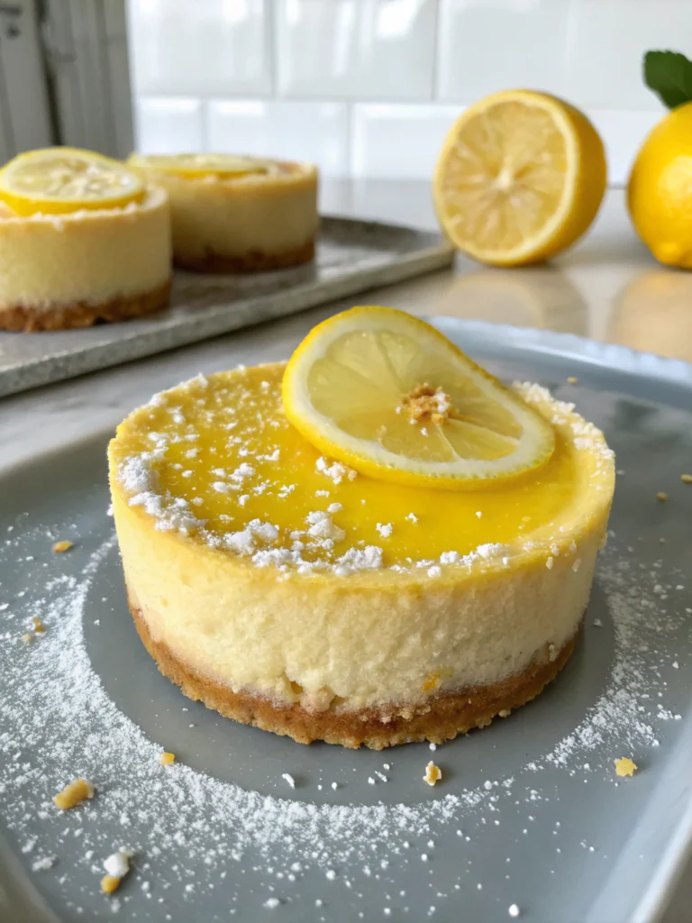 mini lemon cheesecake