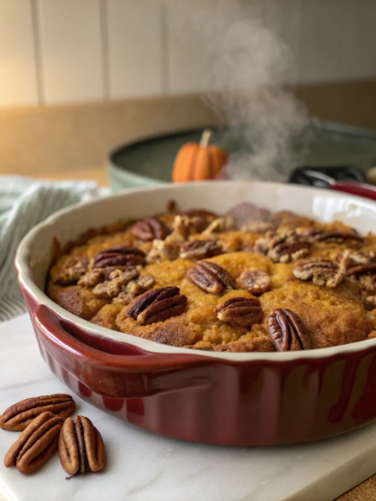 pumpkin pecan cobbler